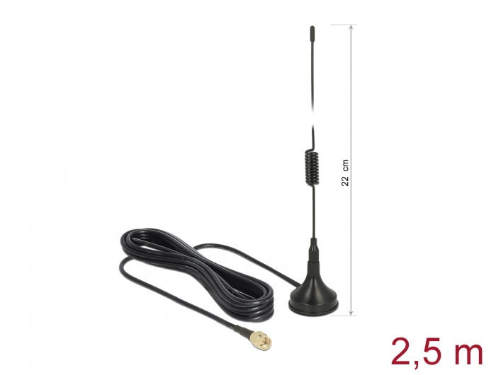 Delock 89613 Gsm / Umts / Lte Antenna Sma Plug 2 Dbi Fixed Omnidirectional