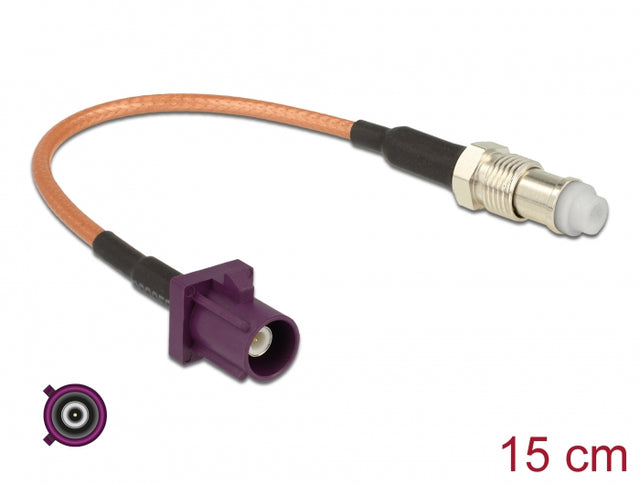 Delock 89675 Antenna Cable Fakra D Plug > Fme Jack Rg-316 15 Cm