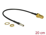 Delock 89912 Antenna Cable Sma Jack Bulkhead > Ts-9 Plug Rg-174 20 Cm Black