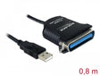 Delock 82001 Usb 1.1 To Printer Adapter Cable 0.8 M