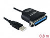 Delock 82001 Usb 1.1 To Printer Adapter Cable 0.8 M