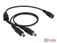 Delock 83286 Cable Dc Splitter 5.5 X 2.1 Mm 1 X Female To 2 X Male