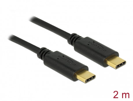 Delock 83324 Usb 2.0 Cable Type-C To Type-C 2 M Pd 5 A E-Marker