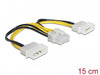 Delock 83410 Power Cable 2 X 4 Pin Molex Male > 8 Pin Eps Male 15 Cm