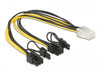 Delock 83433 Pci Express Power Cable 6 Pin Female > 2 X 8 Pin Male 30 Cm