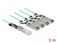 Delock 84058 Active Optical Cable Qsfp+ To 4 X Sfp+ 3 M