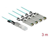 Delock 84058 Active Optical Cable Qsfp+ To 4 X Sfp+ 3 M