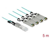 Delock 84069 Active Optical Cable Qsfp+ To 4 X Sfp+ 5 M