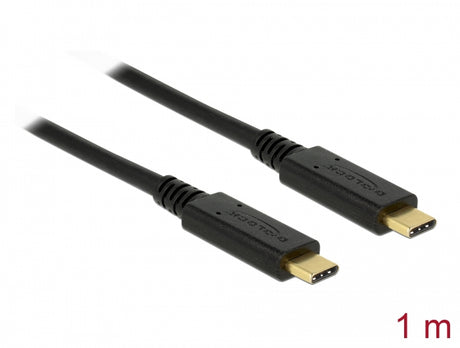 Delock 83661 Usb 3.1 Gen 2 (10 Gbps) Cable Type-C To Type-C 1 M Pd 3 A E-Marker