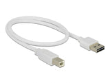 Delock 83685 Cable Easy-Usb 2.0 Type-A Male > Usb 2.0 Type-B Male 0,5 M White