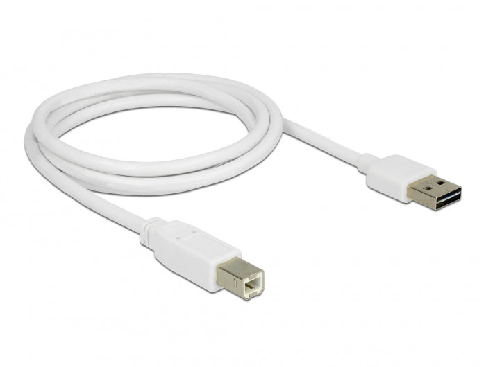 Delock 83686 Cable Easy-Usb 2.0 Type-A Male > Usb 2.0 Type-B Male 1 M White