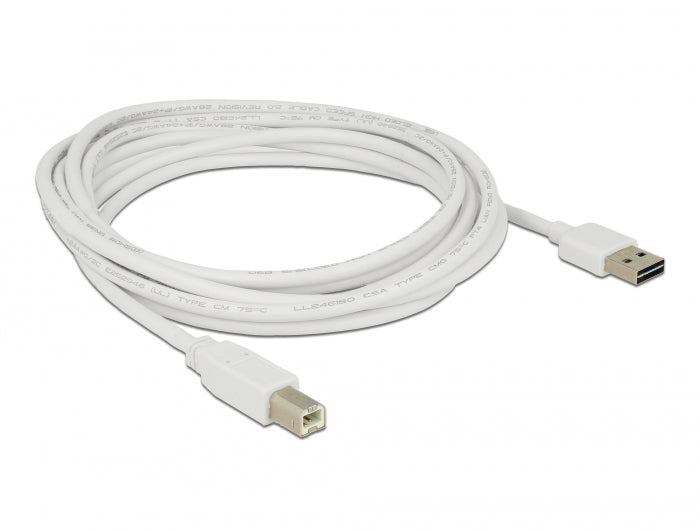 Delock 85154 Cable Easy-Usb 2.0 Type-A Male > Usb 2.0 Type-B Male 3 M White