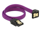 Delock 83695 Sata 6 Gb/S Cable Straight To Downwards Angled 30 Cm Violet