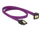 Delock 83696 Sata 6 Gb/S Cable Straight To Downwards Angled 50 Cm Violet