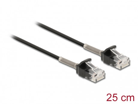 Delock 87014 Cable Rj45 Plug To Rj45 Plug With Bend Protection Cat.6A 25 Cm