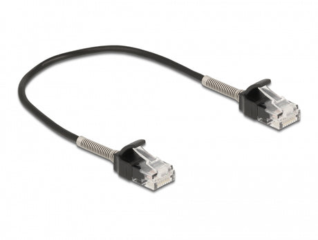 Delock 87014 Cable Rj45 Plug To Rj45 Plug With Bend Protection Cat.6A 25 Cm