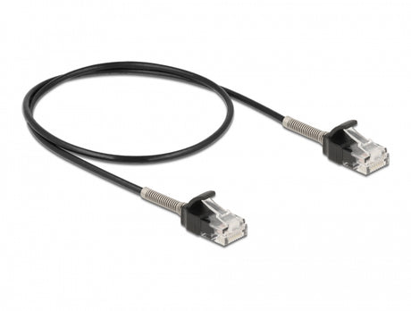 Delock 87015 Cable Rj45 Plug To Rj45 Plug With Bend Protection Cat.6A 50 Cm