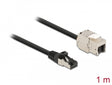 Delock 87027 Cable Rj45 Plug To Keystone Module Rj45 Jack Cat.6A 1 M Black