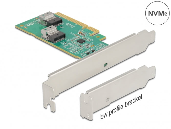 Delock 90076 Pci Express 4.0 X8 Card To 2 X Internal Sff-8654 4I Nvme