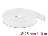 Delock 20806 Braided Sleeve Stretchable 10 M X 25 Mm White