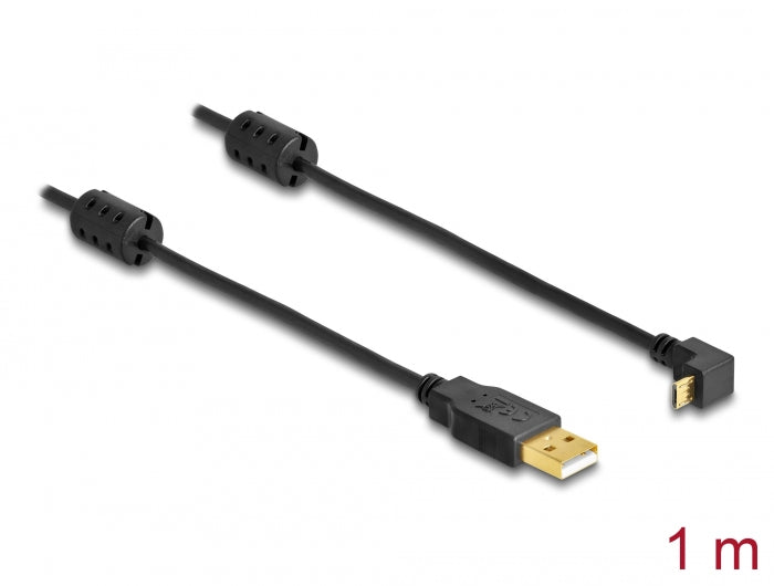 Delock 83148 Cable Usb-A Male > Usb Micro-B Male Angled 90° Up / Down