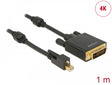 Delock 83725 Cable Mini Displayport 1.2 Male With Screw > Dvi Male 4K Active