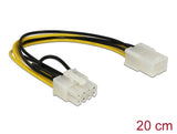 Delock 83775 Power Cable Pci Express 6 Pin Female > Pci Express 8 Pin Male