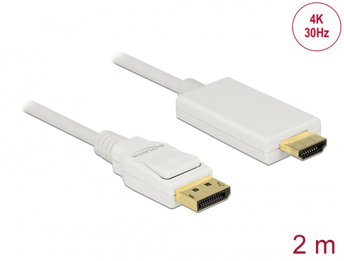 Delock 83818 Cable Displayport 1.2 Male > High Speed Hdmi-A Male Passive 4K