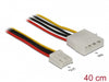 Delock 83821 Power Cable 4 Pin Male > 4 Pin Floppy Female 40 Cm