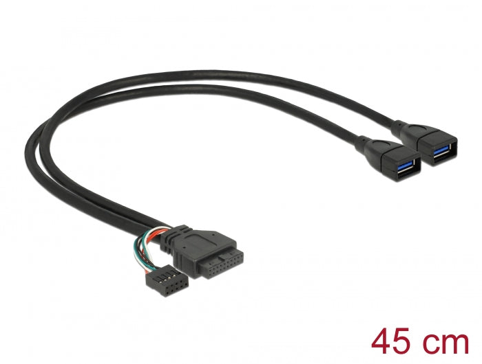 Delock 83829 Cable Usb 3.0 Pin Header Female + Usb 2.0 Pin Header Female