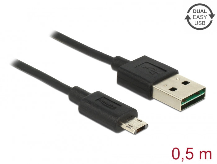 Delock 83845 Cable Easy-Usb 2.0 Type-A Male > Easy-Usb 2.0 Type Micro-B Male