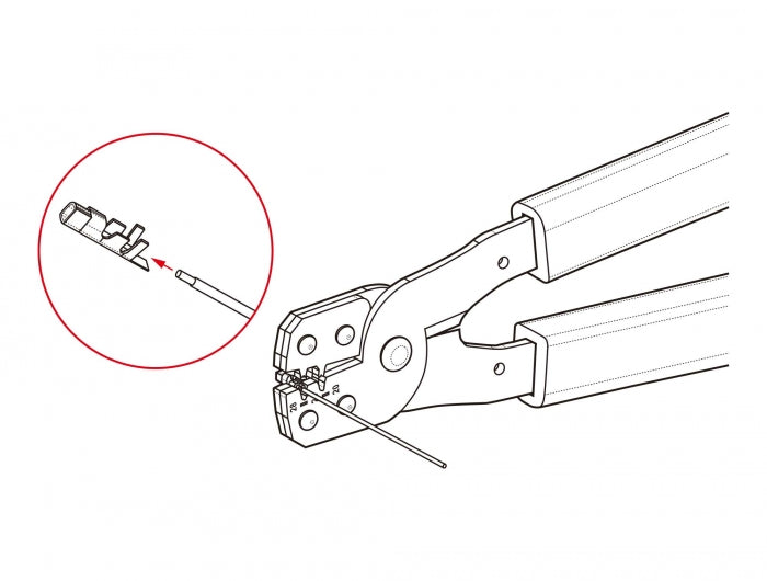 Delock 90542 Crimping Tool For Terminal Crimp Contacts Awg 20/24/28