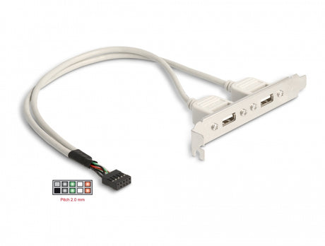 Delock 71000 Slot Bracket 2 X Usb 2.0 Type A Female External