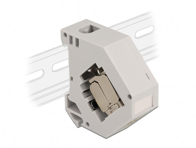 Delock 86014 Din Rail Adapter With Keystone Module Rj45 Jack Cat.6A Lsa