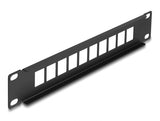 Delock 66676 10″ Keystone Patch Panel 10 Port Black