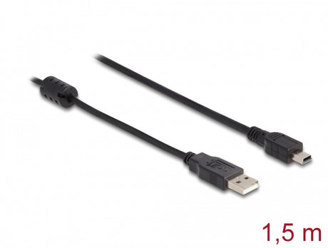 Delock 82252 Cable Usb 2.0 Type-A Male > Usb 2.0 Mini-B Male 1.5 M Black