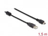 Delock 82252 Cable Usb 2.0 Type-A Male > Usb 2.0 Mini-B Male 1.5 M Black