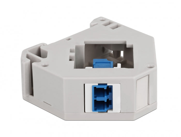 Delock 87189 Din Rail Adapter W/ Keystone Lc Duplex Female To Lc Duplex Female