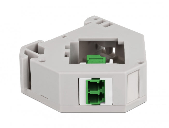 Delock 87192 Din Rail Adapter W/ Keystone Lc Duplex Female To Lc Duplex Female