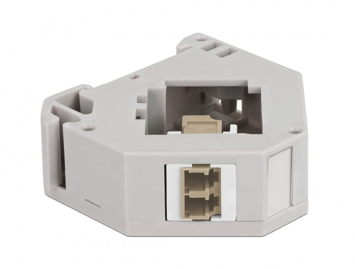 Delock 87193 Din Rail Adapter W/ Keystone Lc Duplex Female To Lc Duplex Female