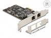 Delock 89392 Pci Express X2 Card To 2 X Rj45 2.5 Gigabit Lan I225