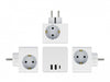 Delock 11496 Multi Socket Cube 3-Way With Childproof Lock And Usb Charger White