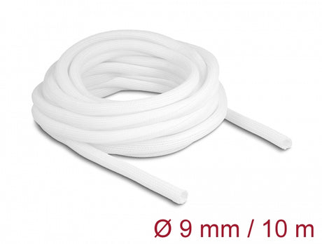 Delock 20812 Braided Sleeve Self-Closing 10 M X 9 Mm White