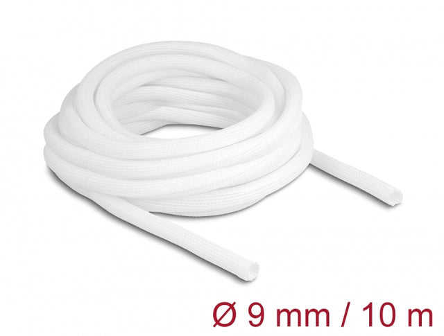 Delock 20812 Braided Sleeve Self-Closing 10 M X 9 Mm White