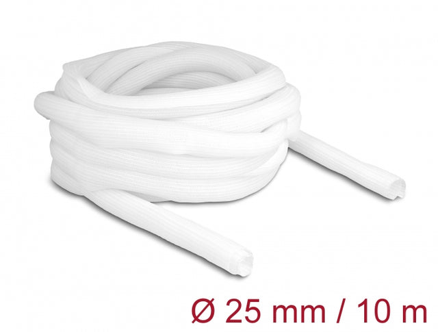 Delock 20816 Braided Sleeve Self-Closing 10 M X 25 Mm White