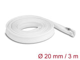 Delock 20833 Braided Sleeve With Zip Fastener Heat-Resistant 3 M X 20 Mm White