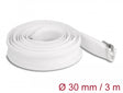 Delock 20834 Braided Sleeve With Zip Fastener Heat-Resistant 3 M X 30 Mm White