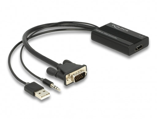 Delock 64172 Hdmi To Vga Adapter With Audio 25 Cm