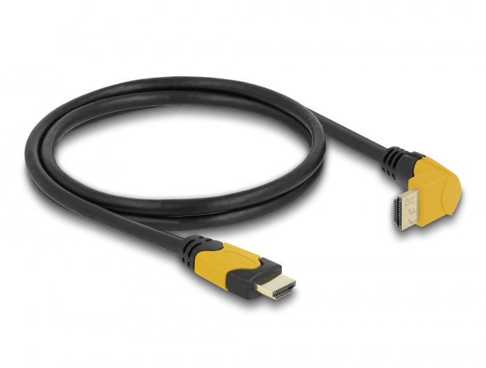 Delock 86988 High Speed Hdmi Cable Male Straight To Male 90° Upwards Angled