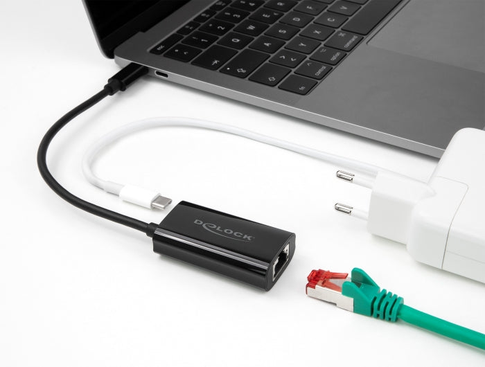 Delock 61026 Usb Type-C™ Adapter To Gigabit Lan With Power Delivery 100 Watt